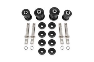 Chevrolet Corvette Control Arm Bushing Kit - Front Upper & Lower - BMR Suspension - Delrin, Internally-fluted, greaseable - Black - `97-`04